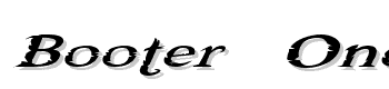Booter-One-One font